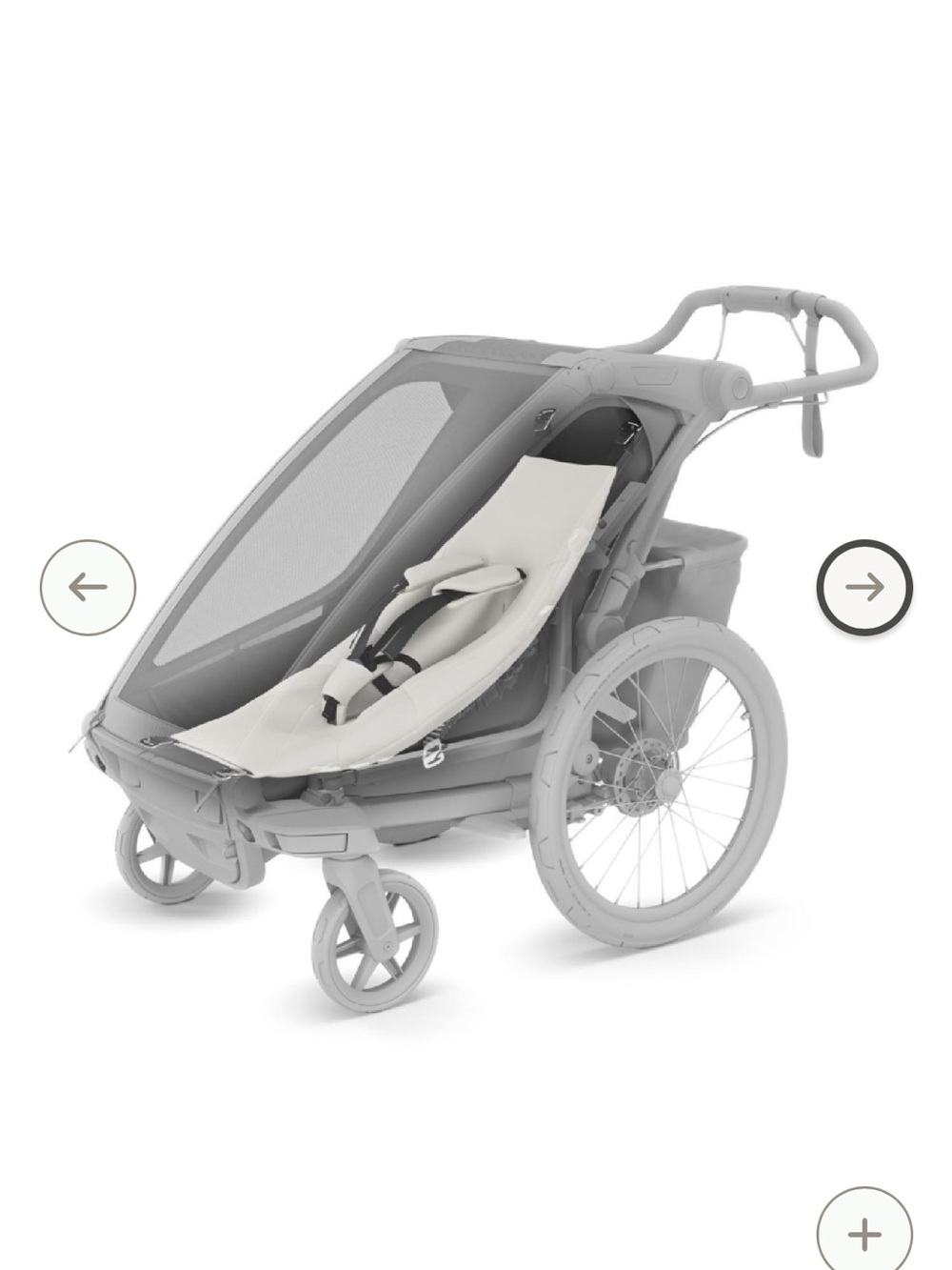 Thule chariot infant sling-  Baby Stroller Seat Insert in black
